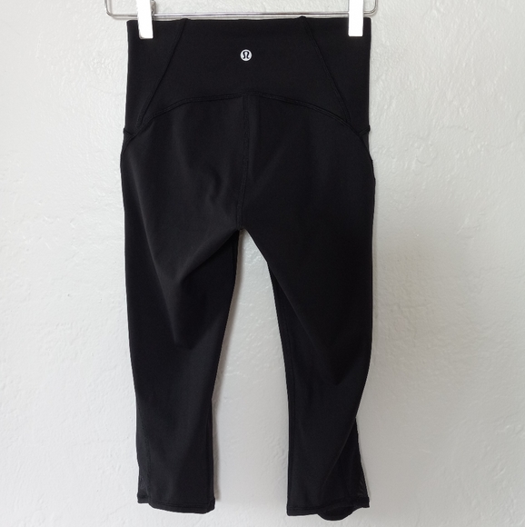 Lululemon Train Times High Rise Crop Full-On Luxtreme Black sz.4 - Picture 5 of 15